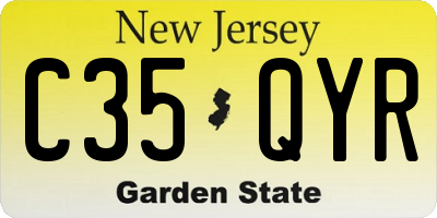 NJ license plate C35QYR