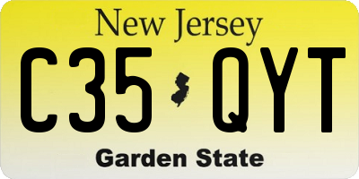 NJ license plate C35QYT