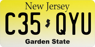 NJ license plate C35QYU