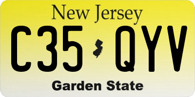 NJ license plate C35QYV