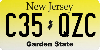 NJ license plate C35QZC