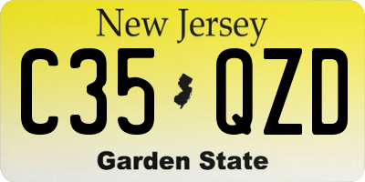 NJ license plate C35QZD