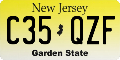 NJ license plate C35QZF