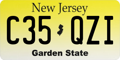 NJ license plate C35QZI