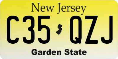 NJ license plate C35QZJ