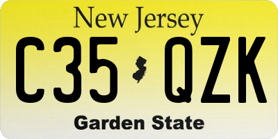 NJ license plate C35QZK