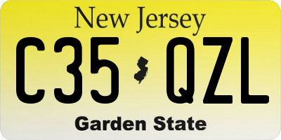 NJ license plate C35QZL