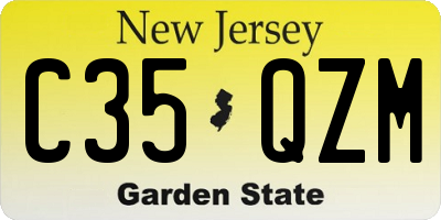 NJ license plate C35QZM