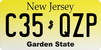 NJ license plate C35QZP