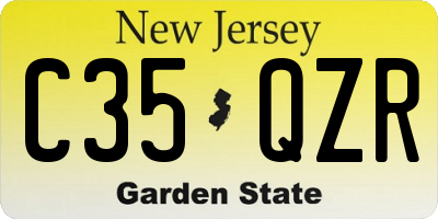 NJ license plate C35QZR