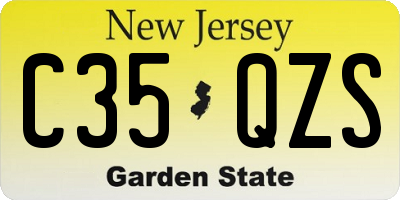 NJ license plate C35QZS
