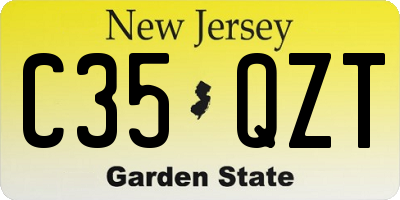 NJ license plate C35QZT