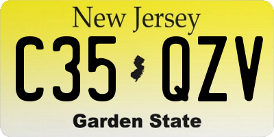 NJ license plate C35QZV
