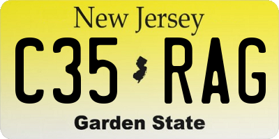 NJ license plate C35RAG