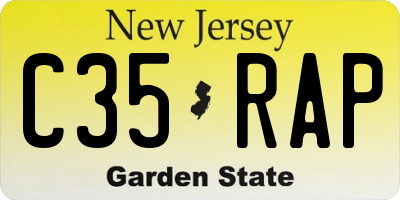 NJ license plate C35RAP