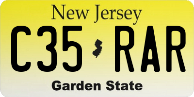 NJ license plate C35RAR