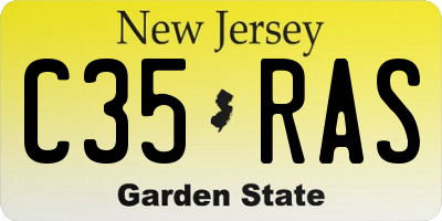 NJ license plate C35RAS