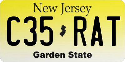 NJ license plate C35RAT