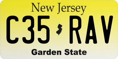 NJ license plate C35RAV