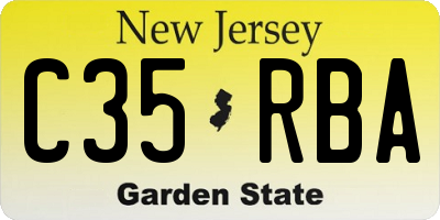 NJ license plate C35RBA