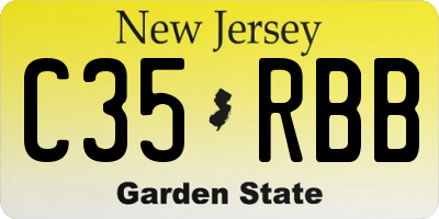 NJ license plate C35RBB