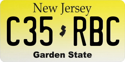 NJ license plate C35RBC