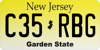 NJ license plate C35RBG