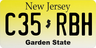 NJ license plate C35RBH
