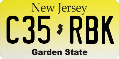 NJ license plate C35RBK