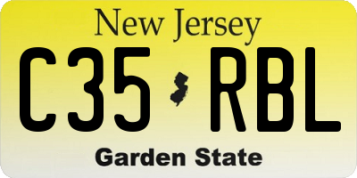 NJ license plate C35RBL