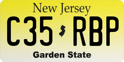 NJ license plate C35RBP