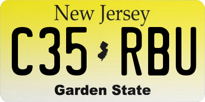 NJ license plate C35RBU