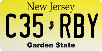 NJ license plate C35RBY