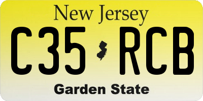 NJ license plate C35RCB