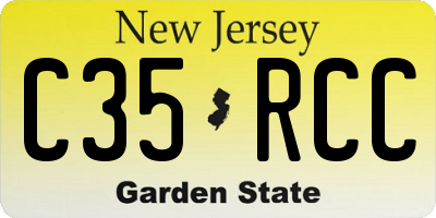NJ license plate C35RCC