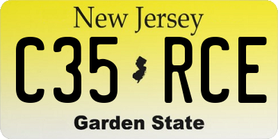NJ license plate C35RCE