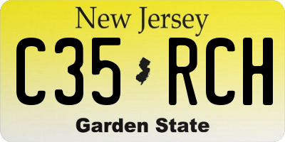 NJ license plate C35RCH