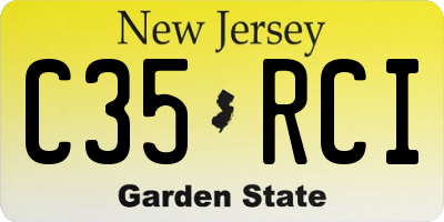 NJ license plate C35RCI