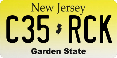 NJ license plate C35RCK