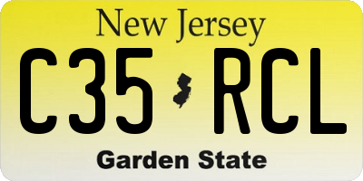 NJ license plate C35RCL