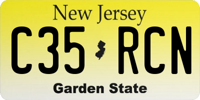 NJ license plate C35RCN