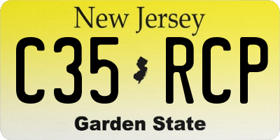 NJ license plate C35RCP