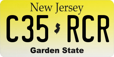 NJ license plate C35RCR
