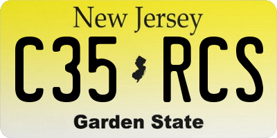 NJ license plate C35RCS
