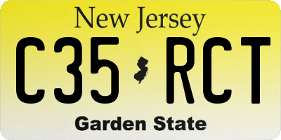 NJ license plate C35RCT