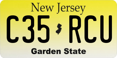 NJ license plate C35RCU