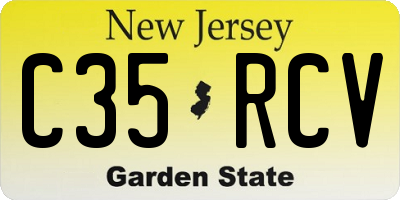 NJ license plate C35RCV