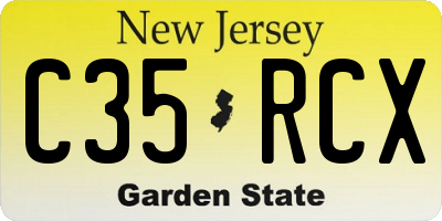 NJ license plate C35RCX