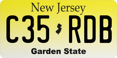NJ license plate C35RDB