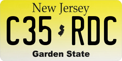 NJ license plate C35RDC